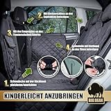 BigDean Robuste universelle Hundedecke Auto Rückbank Autoschondecke Hund Rücksitz schmutz- & wasserabweisend – universelle Passform & teilbar - Schmutzmatte Rückbank Hunde Autodecke