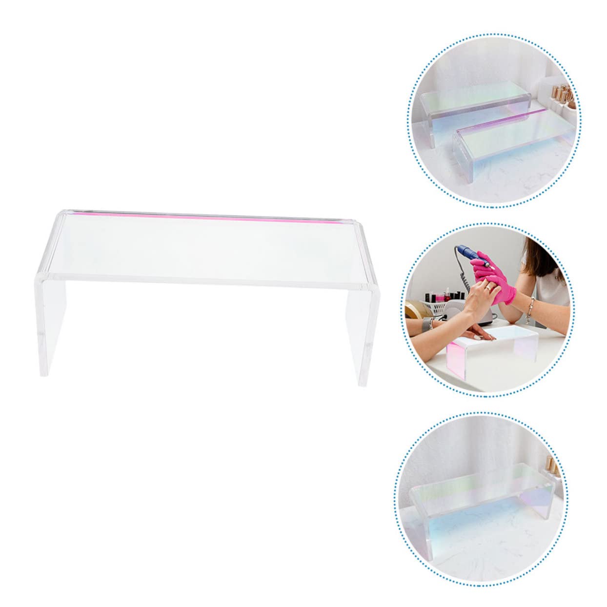 Cuscino Poggiamano in Acrilico Bianco Spesso per Unghie Supporto Stabile Polso Accessorio Semplice per Manicure Uso in Salone