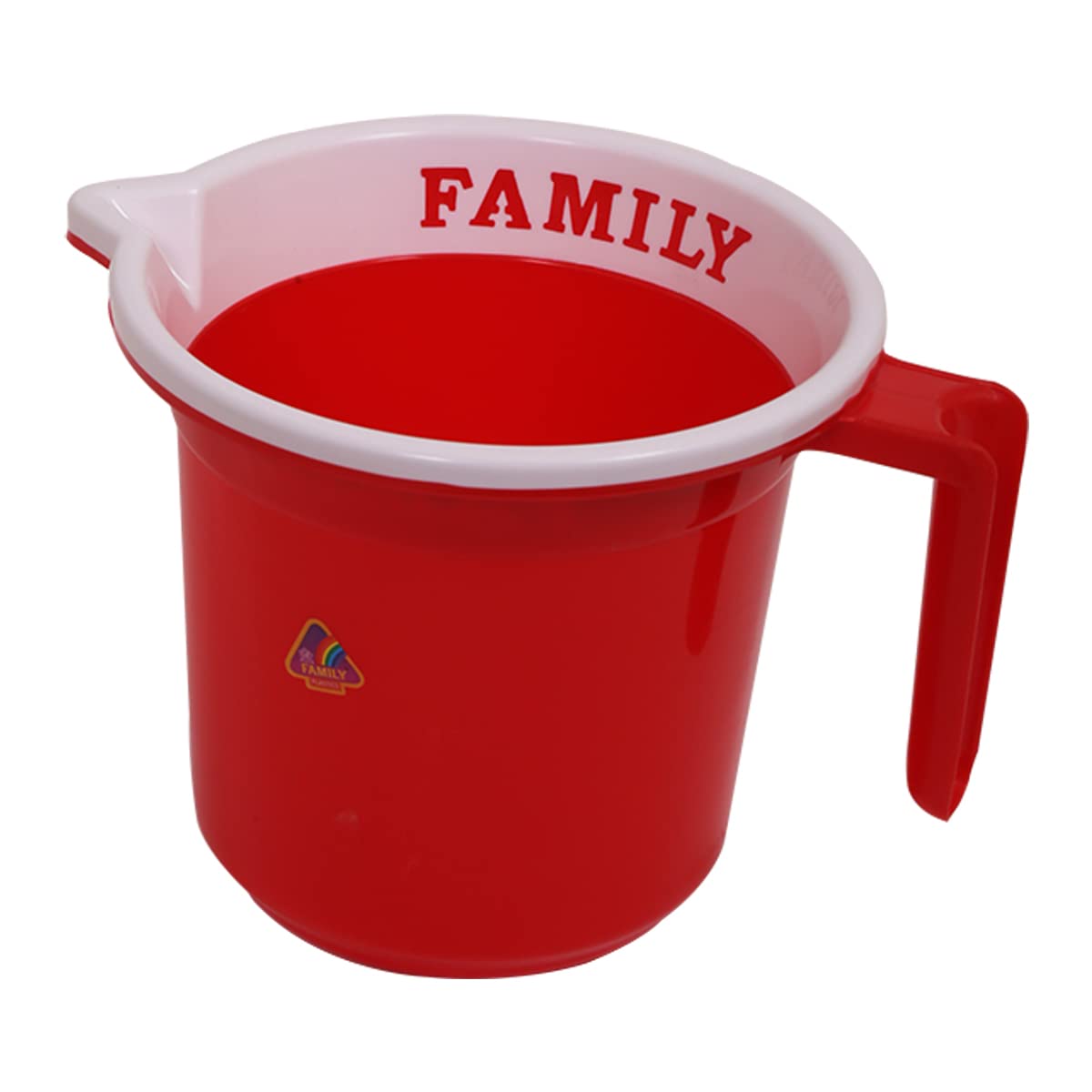 Family Plastics Bath Mug (1000 ml, Red)