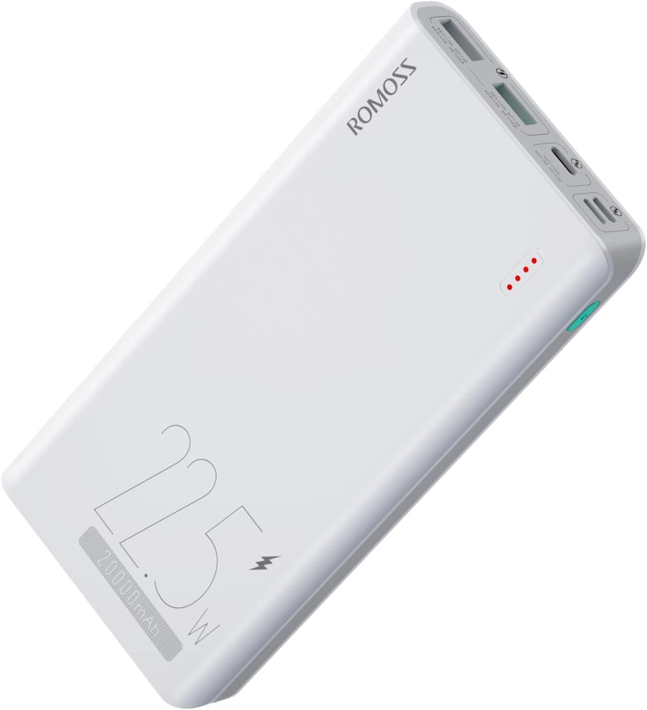 ROMOSS Power Bank, 20,000mAh PD 22.5W Portable Phone Charger with USB C 3 Outputs & 3 Inputs, External Battery Pack for iPhone 15/14/13/12, iPad, Samsung Galaxy and More
