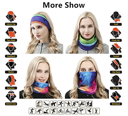 Image of VANCROWN Headband Neck Gaiter Head Wrap Headwear Face Mask Magic Scarf Bandana for Men and Women
