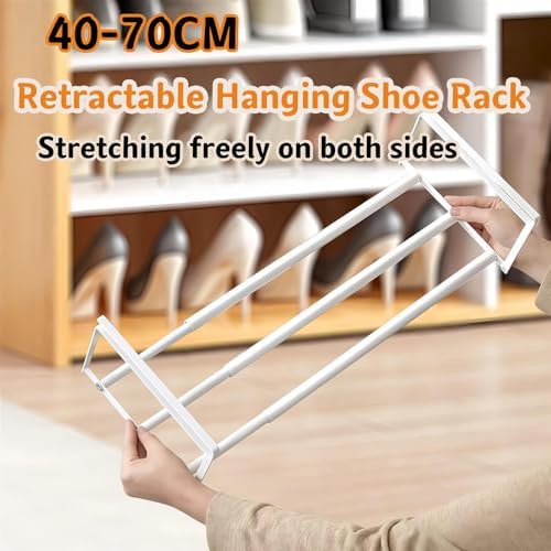 Étagère à chaussures extensible pour placard, placard de cuisine, entrée – Organiseur de rangement réglable 3 en 1, 3 pièces