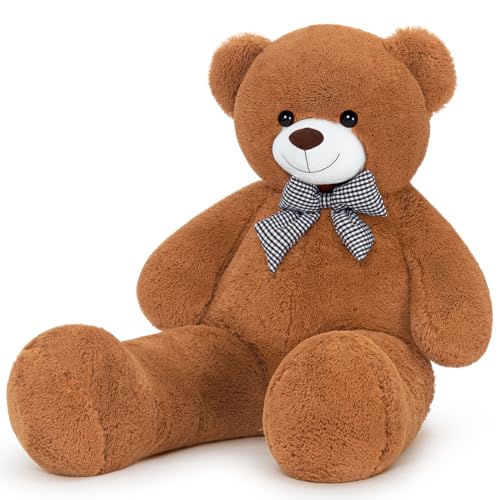 Sausudols XXL Giant Teddy Bear 47', Jumbo Plush Stuffed Animal, Soft Hugging Toy Gift for Kids, Valentine's Day, Christmas Darkbrown