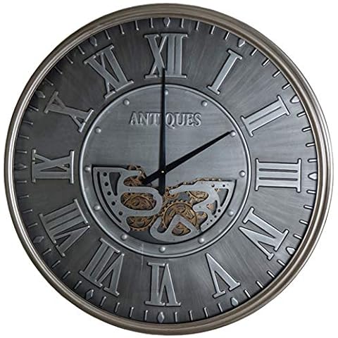 HSART Wall Clock Silent, Large Decorative Modern Round Wall Clock Cover