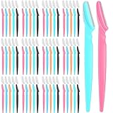 Phyyixs 100 Pcs Eyebrow and Face Razors for Women and Men, Multi-Color Facial Shavers with Protective Covers, Safe for Beginners