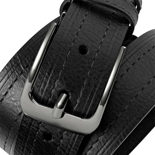 Men's Classic Metal Pin-Buckle Belt, Pu Leather Business Casual Belt Drbrrf01 105CM4