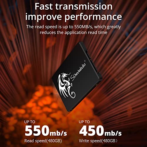 Image of Somnambulist SSD 120GB 2.5″ 7mm(0.28″) SATA III 6Gb /s Internal Solid State Hard Drive 3D NAND Up to 520Mb /s for Laptop and Pc (120gb Black Dragon)