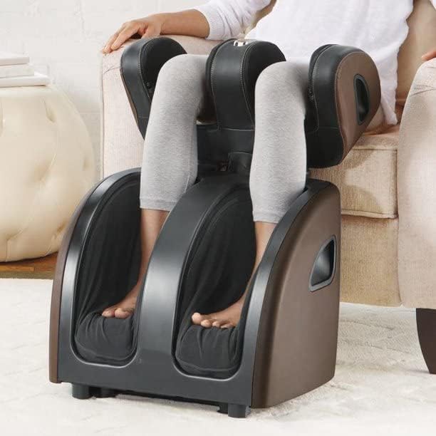 Shri Arogyam Leg Massager with Heat, Foot & Calf Massager for Home - Airbag Vibration, Electric Heated Machine for Calf, Thigh & Knee Pain Relief - Corded Electric