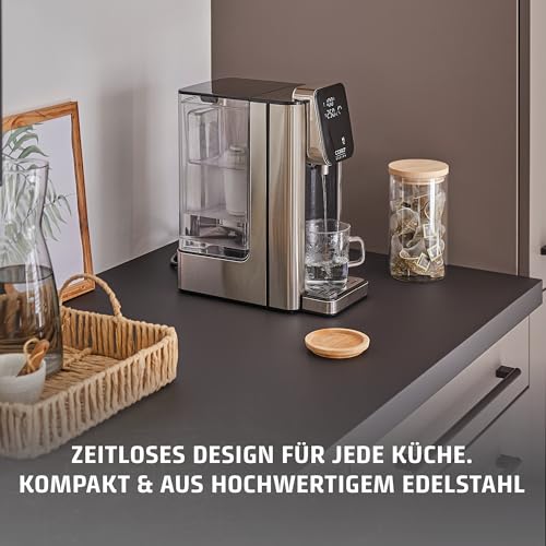 Foto von CASO HW 660 Heißwasserspender - heißes Wasser in wenigen Sekunden, spart bis zu 50% Energie gegenüber Wasserkochern, 8 Mengenausgaben, für Babynahrung geeignet, Integrierte Entkalkungserinnerung
