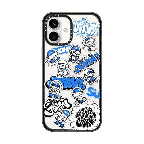 CASETiFY �C���p�N�g iPhone 16 Plus �P�[�X [�X���� / 2.5m�̗����������N���A (MIL�K�i4�{����) / ���C�����X�[�d�ɑΉ�] - miniJOHN - �N���A �u���b�N