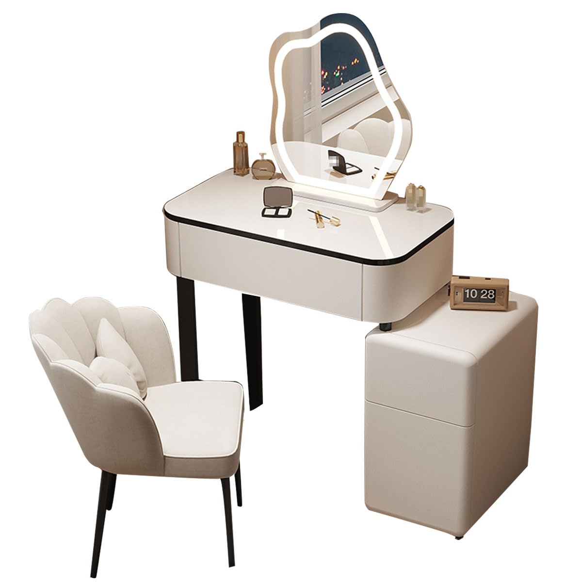 con specchio a forma di nuvola piccolo toeletta da tavolo Tocador De Maquillaje Para Mujer per ripiano per camera da letto