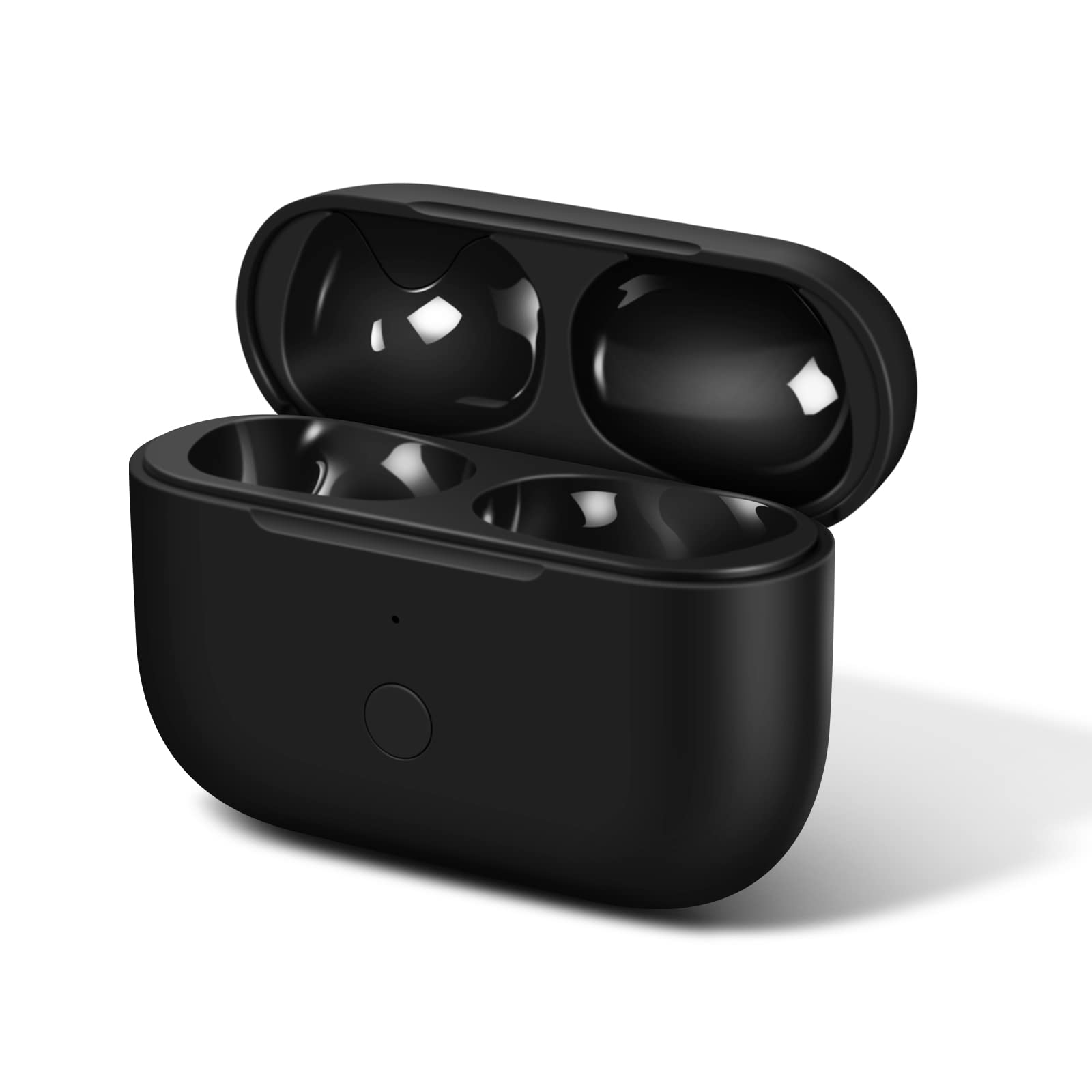 JinstylesCharging Case Replacement Compatible for Air Pod Pro 1st & 2nd Generation, Rechargeable Charger, Wireless Bluetooth Pairing Sync Button, Light-ning Port, Black