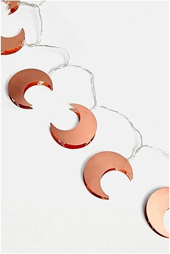 Vista 11 de Guirnalda de luces LED de plumas de oro rosa, farol de hojas de metal, funciona con pilas, luces de hadas para dormitorio, decoraciones de boda