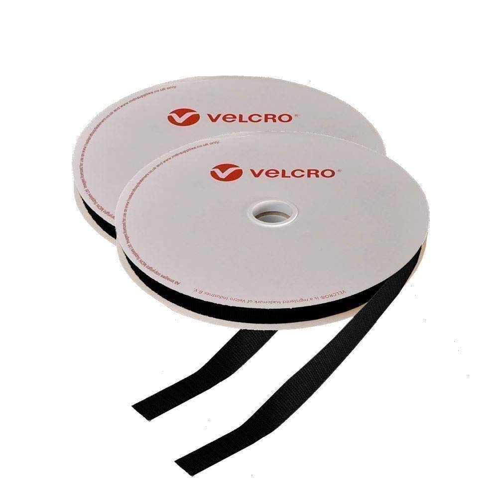 100mm Velcro® Brand Hook & Loop Black Sew On 5m Rolls | Multiples Sent as Continuous Length