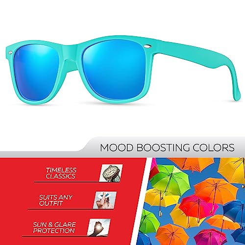 Image of Retro Rewind Polarized Sunglasses for Women Men - UV400 Classic Square Vintage Shades Trendy Unisex Sun Glasses