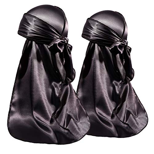 Image of ForceWave 2 PCS Silky Satin Baby Durags for Boys Girls Infant