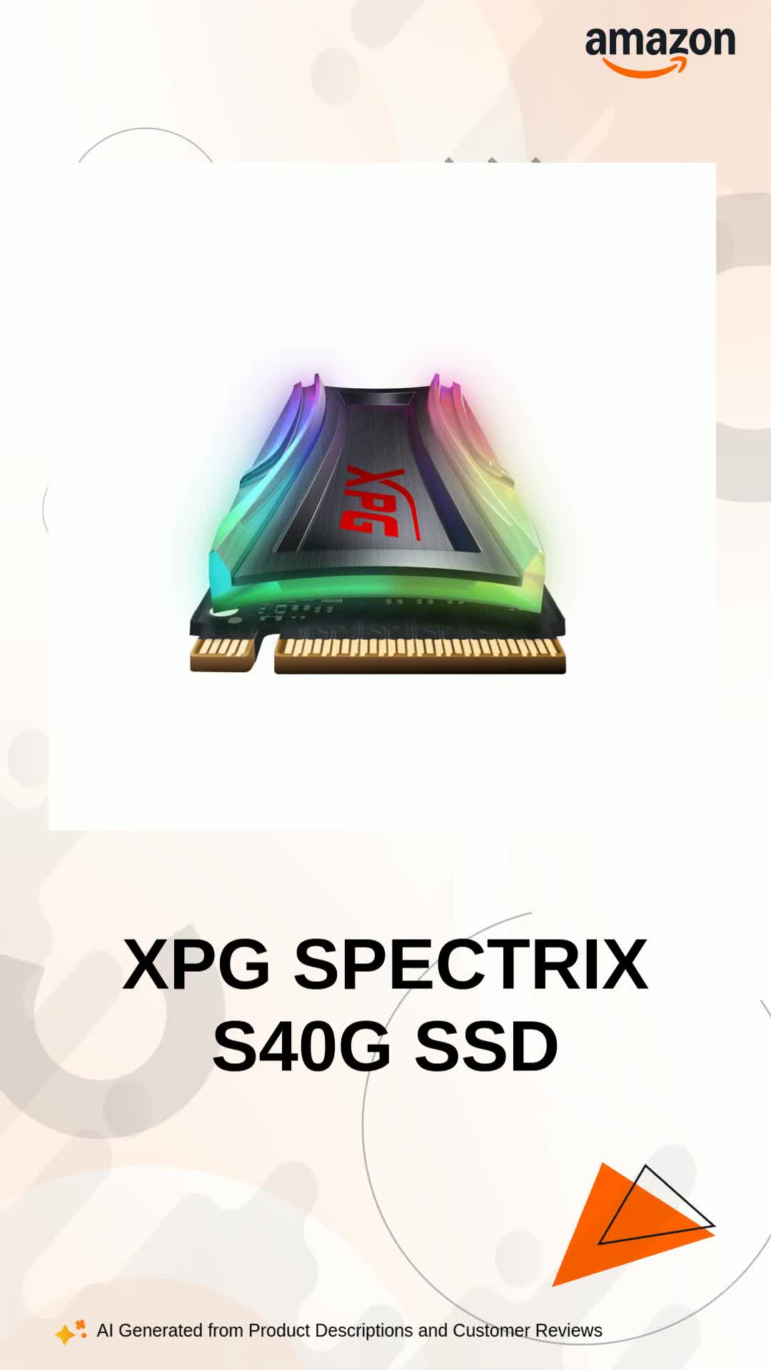 XPG SPECTRIX S40G RGB PCIe Gen3x4 M.2 2280 Solid State Drive