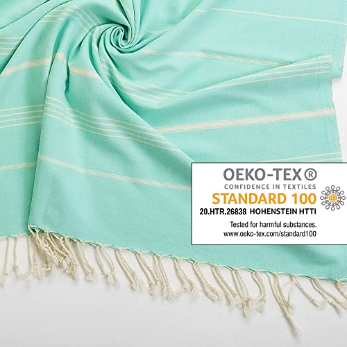 Pamuklu Cloud Oversized Towels - Pure Turkish Cotton, Quick Dry, Sand Proof Soft Towel, Travel Camping Blanket, Extra Large Body Wrap Bath Mats Beach Towel Set Hand Towels For Bathroom (Blue Sky) #TOP4