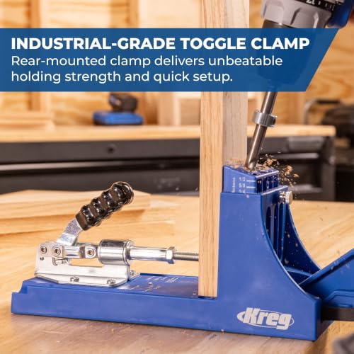 Image of Kreg K4 Pocket Hole Jig - Adjustable, Versatile Jig for Strong Joints - Create Perfect, Rock-Solid Joints - Easily Adjustable Drill Guides - For Materials 1 /2 inch to 1 1 /2 inch Thick