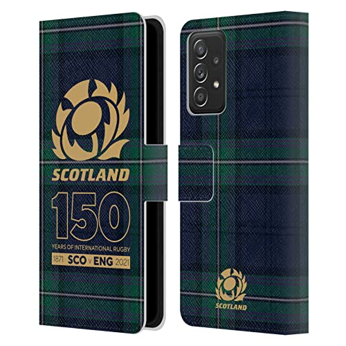 Étui portefeuille Galaxy A53 5G Scotland Rugby en cuir Head Case Designs
