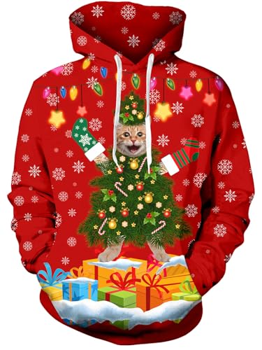 Fanient Weihnachtspullover Herren Unisex Hoodie Damen Lustig...