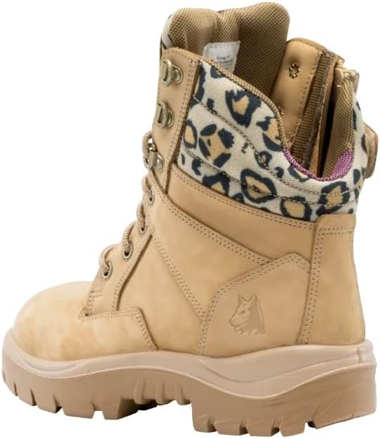 STEEL BLUE 100% COMFORT Women’s Southern Cross Zip Work Boots - 6” Ankle, Industrial Side Zip, Comfortable Safety Footwear