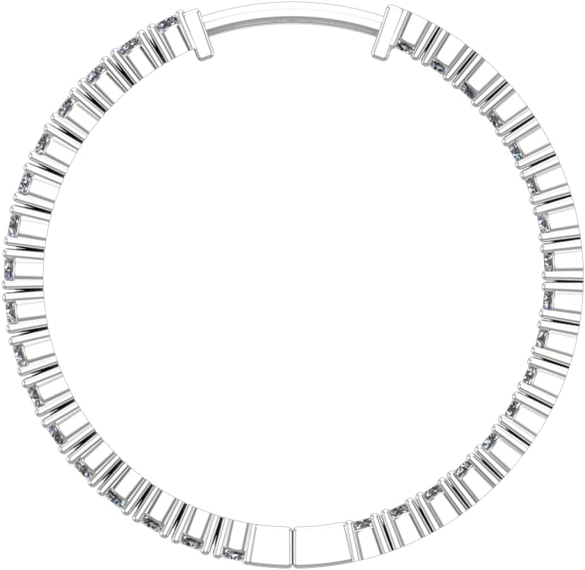 1-6 Carat Classic Inside Outside Diamond Hoop Earrings Ultra Premium Collection (D-F Color, VS2-SI1 Clarity)