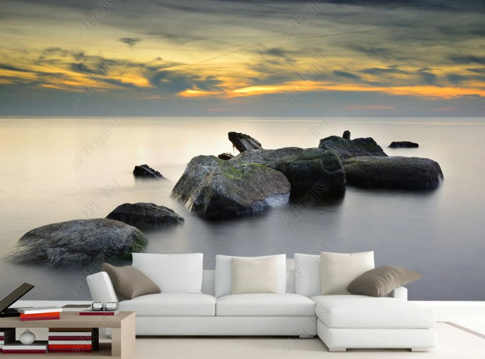 Papier peint intissé panoramique paysage côtier poster géant salon 350x256 cm