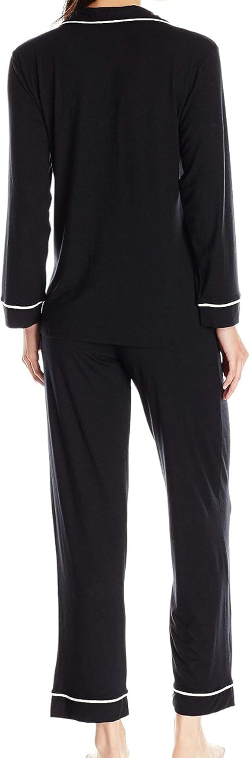 Eberjey Women's Gisele PJ Set X-Small Black/Sorbet Pink