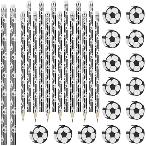 JIANTA 15 Football Pencils with Erasers Cover