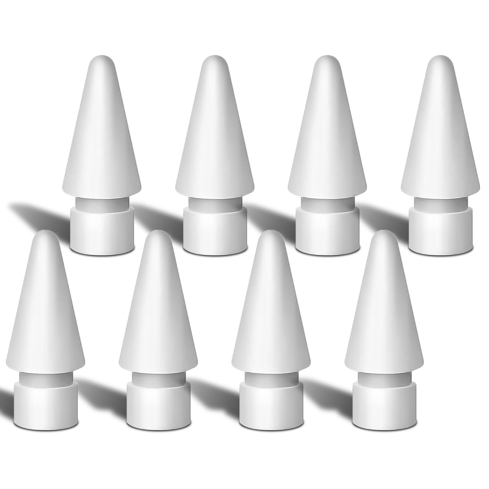 Replacement Tips for Apple Pencil 1st/2nd Gen & Pro/USB-C | Original Feeling & High Sensitivity | Durable Nibs for Writing/Drawing | Compatible with Paper-Like Screen Protector (8 Pack White)