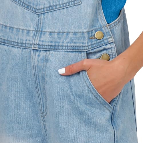 FOCO Detroit Lions NFL Womens Big Logo Denim Bib Shortalls - S by FOCO - Used condition - Image 4