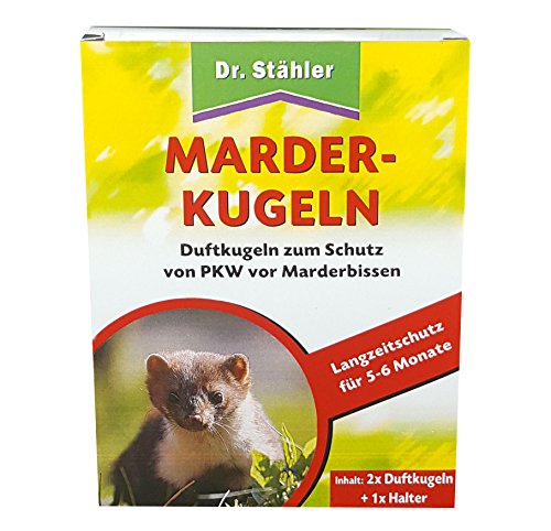 Dr. Stähler - Marderkugeln 2 Kugeln + 1xHalter schützt das Auto vor dem Marder