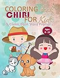 Chibi Coloring Book For Kids: Anime Lovers Gifts - Comic Book Storyboard - Story Prompts for Kids , Teens or Adults . Fun Japanese Manga Inspired Scenes To Color