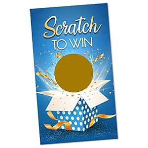 generic what’s in the boxscratch off cards (30 pack) birthday party scratch off tickets bridal shower holiday scratch off customer and employee appreciation christmas scratch off
