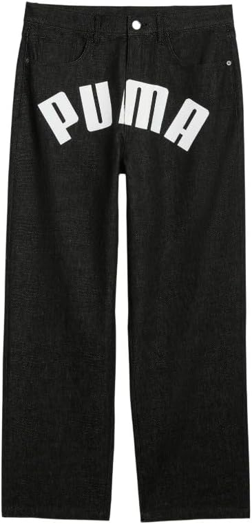 PUMA Mens X Printed Denim Pants Casual