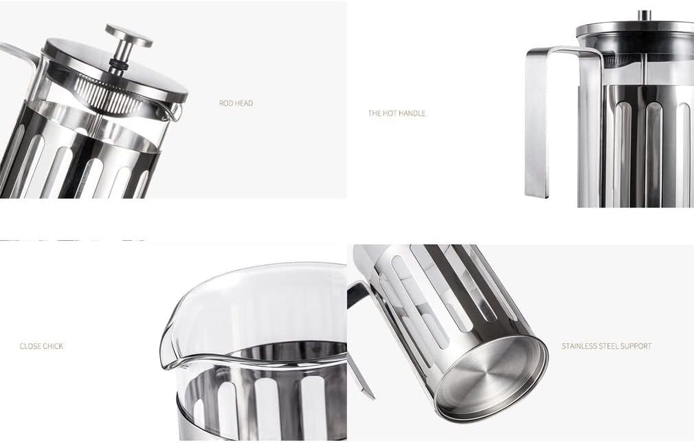 Stainless Steel French Press Coffee Maker Tool Insulated Tea Brewer Pot With Filter Baskets