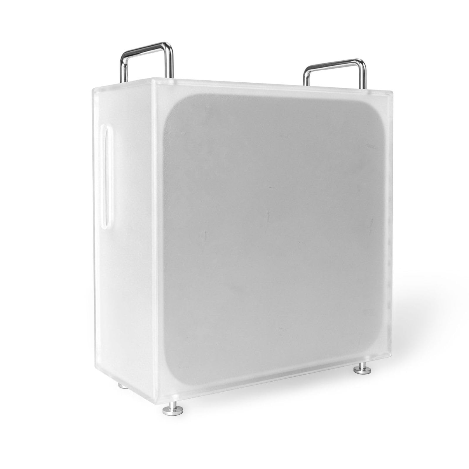 Funda con soporte para Mac Studio M1/M2/M4 Ultra, funda vertical de acrílico esmerilado con cubierta lateral magnética de acceso completo al puerto, ventilación refrescante, antiarañazos, a prueba de