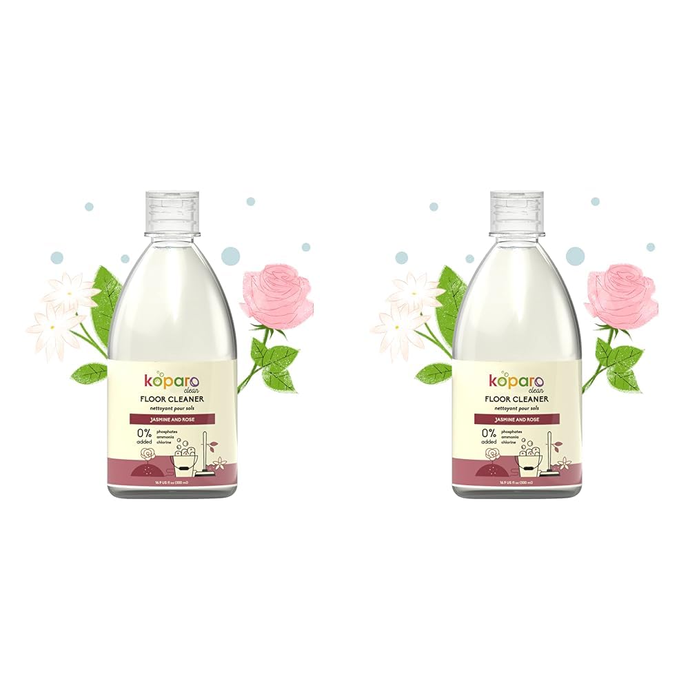 Koparo Natural Disinfectant Floor Cleaner Liquid | 1000ml | Jasmine Fragrance | Tile & Marble Cleaner | Eco-friendly & Non-Toxic | Skin Safe, Baby Safe & Pet Friendly (Pack of 2)