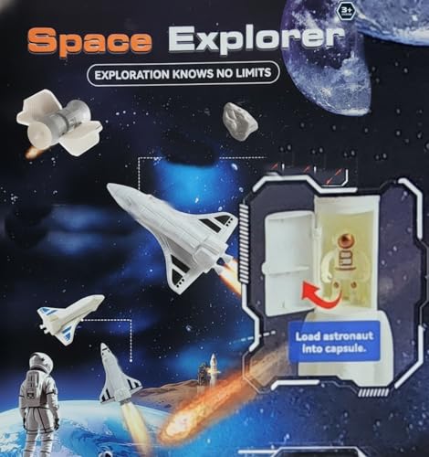 Image of Rocket Toy Science Toy Chandrayaan Space Mission Toy Set for Kids | ISRO Inspired Mars Orbiter Mission & Gaganyaan Playset with Rocket, Shuttle, Rover & Astronauts (Space Explorer)