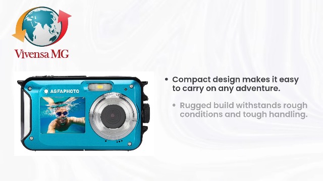 Buy AGFAPHOTO WP8000 Waterproof Digital Camera, 24MP, 3X Optical