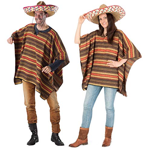 Preisvergleich Produktbild KarnevalsTeufel Poncho EL Sancho Mexikaner Fasching Karneval