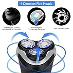 MAX-T Men's Electric Shaver - Corded and Cordless Rechargeable 3D Rotary Shaver Razor for Men with Pop-up Sideburn…