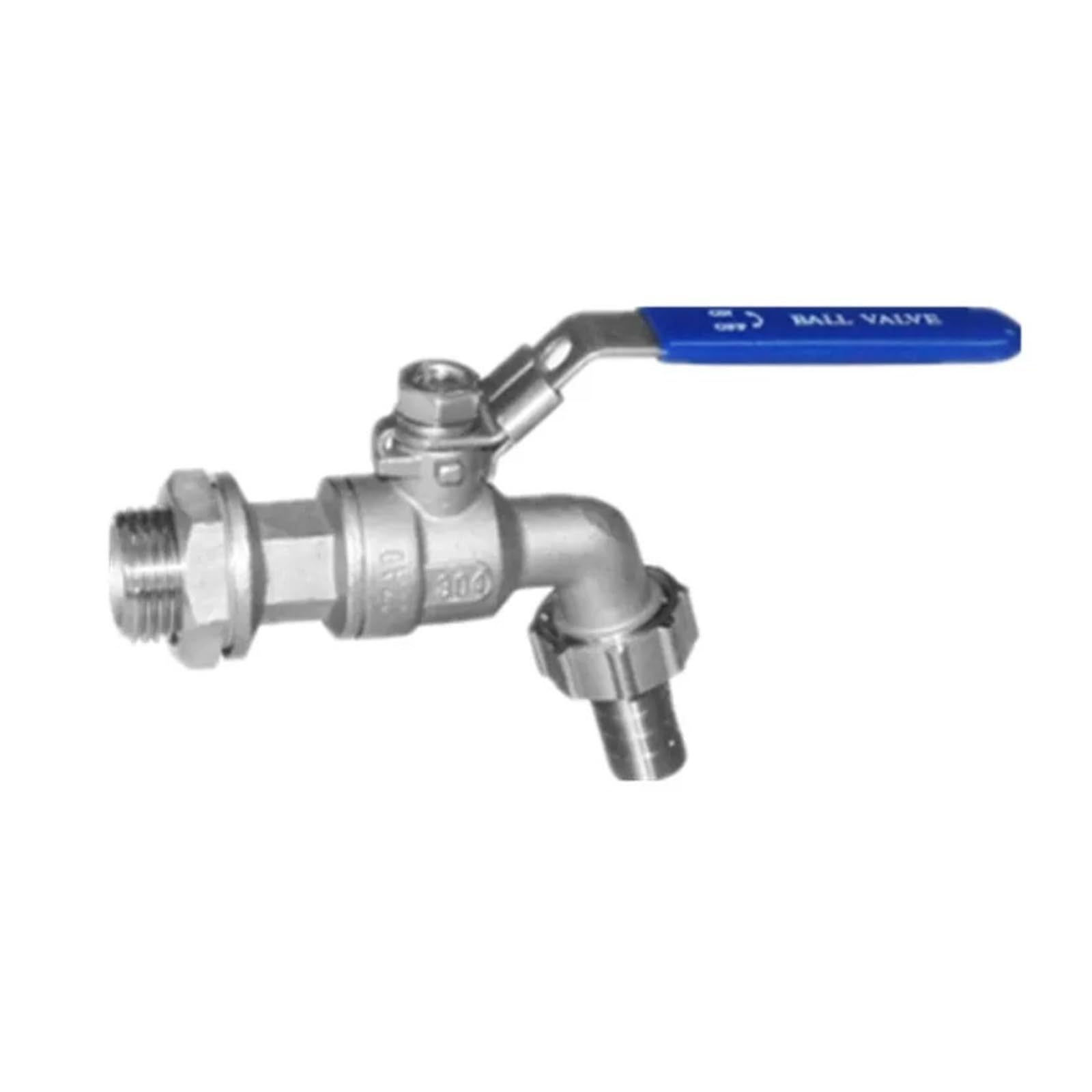 Robinet à boisseau sphérique inox 1/2 pouce avec déflecteur haute précision 6 lignes