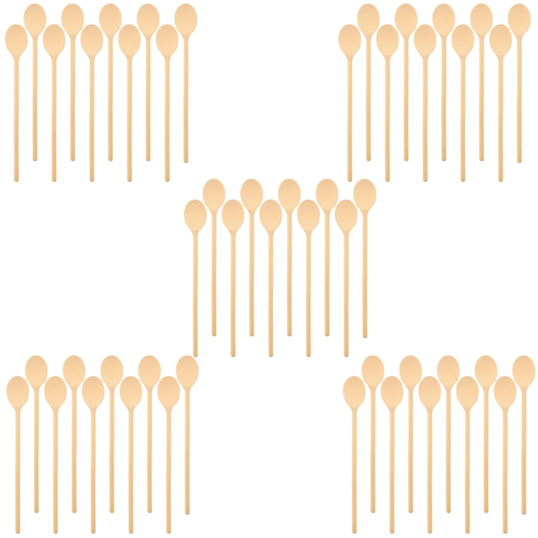 50x HOFMEISTER® Holz-Kochlöffel, 40 cm, Naturprodukt: handgefertigt, plastikfrei, Keine Kratzer im Topf, unbehandelt, hitzebeständig, Rührlöffel aus Buche, oval (1 Stück)