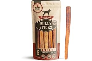 Premium Jumbo Bully Sticks: Odorless Oral Care Chews for Canine Companions