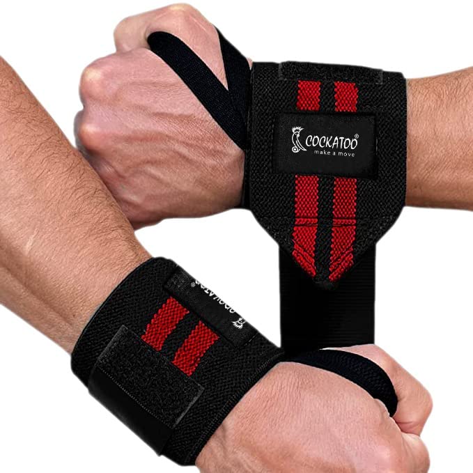 Cocaktoo Eco-Trust Wrist Wraps| Wrist Supporter for Gym|Wrist Band for Men Gym & Women with Thumb, Length-18 Inch Width- 3 Inch (Red) (B0C1SWSW96) Amazon Price History, Amazon Price Tracker