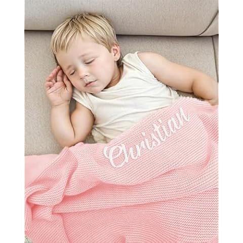 GELLEDI Custom Embroidered Baby Name Blanket Cover