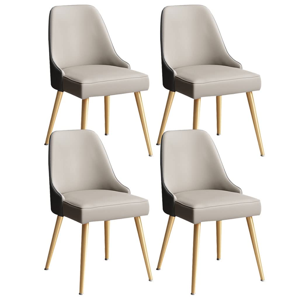 IvyLoutish Faux Leather Chairs, High Back and Sturdy Metal Legs, Easy to Maintain, Lounge Reception Chairs for Home Living Room Office