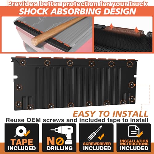 Image of TripleAliners Truck Mat Compatible with 2024-2026 Toyota Tacoma Accessories, Tailgate Mat Custom Fit All Weather Protection Pickup Liner, w /Tailgate Cap Protector